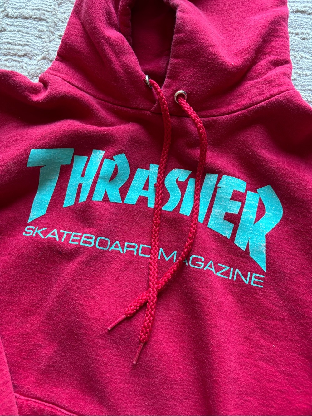 Red Thrasher magazine hoodie